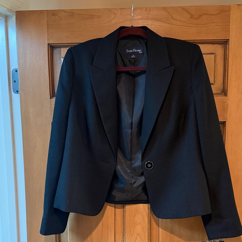 Evan Picone Black Single-Button Women's Tailored Blazer